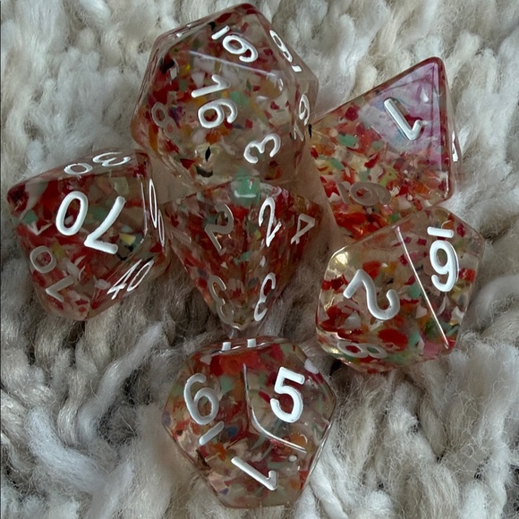 Dungeons & Dragons Other - Confetti Resin RPG Dice Set